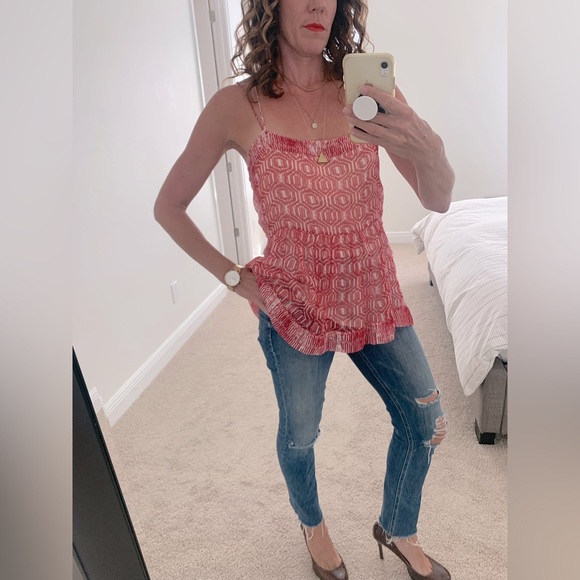 Isabel Marant ÉTOILE Printed Silk Strappy Tank Top- FRENCH SZ 40 (M) - Picture 3 of 15